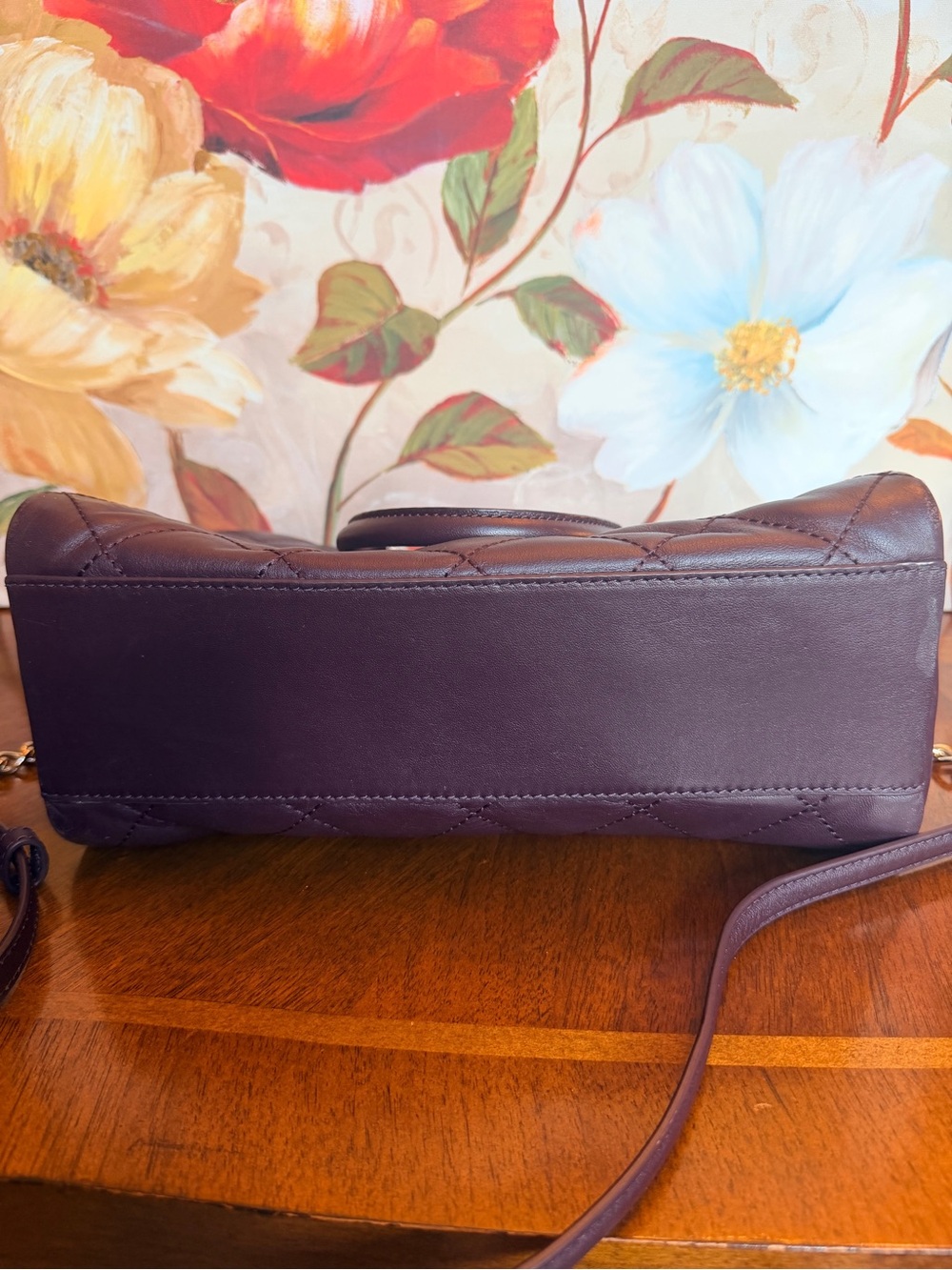 Kate Spade Eggplant Quilted Leather Shoulder Bag w/Gold Hardware (GUC) - Picture 13 of 17